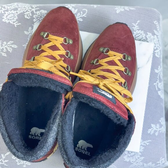 Sorel Out N About III Conquest WP Waterproof Boots Red Black - Picture 12 of 14